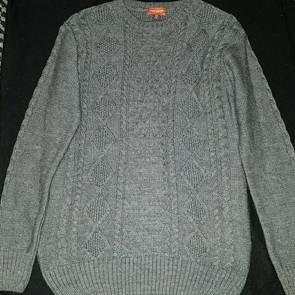 Grey cable knit sweater